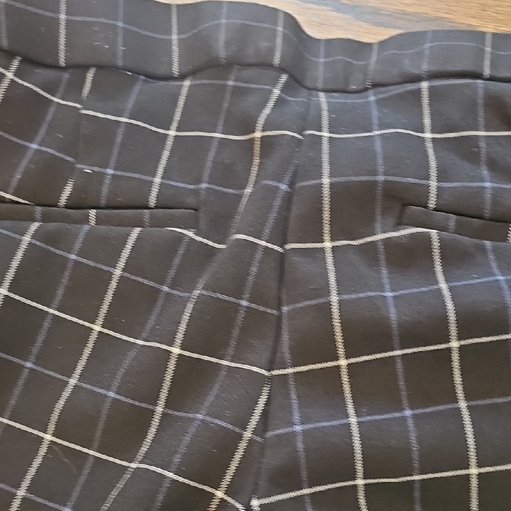 Amanda & Chelsea Black and Blue Plaid Pants - Picture 8 of 9